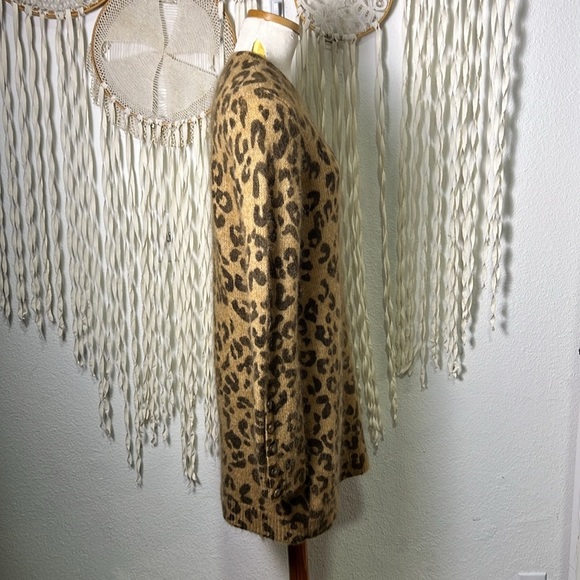 Sezane NWT Fanie Leopard Mohair Sweater Dress Size M - Picture 5 of 15